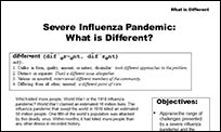 A page from the CER Pandemic Influenza manual.