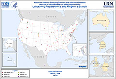 Map of Coverage of the Laboratory Response Network in the United States