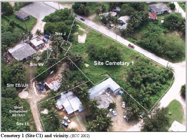 Cemetery 1 (Site C1) and vicinity