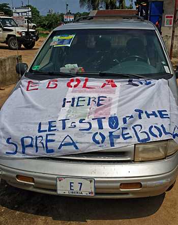 Photo: Educational messages on Ebola are delivered in unique ways in Liberia