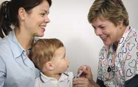 A child receiving a vaccination