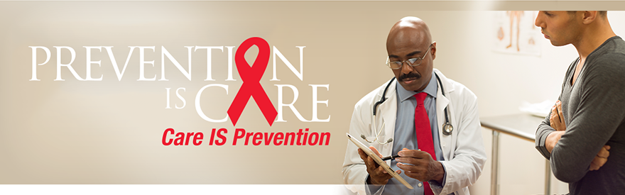 Prevention IS Care. Care IS Prevention. Photo of a doctor consulting with a patient.