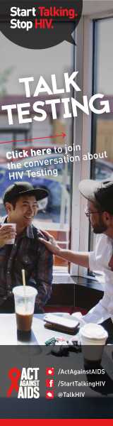 	Start Talking. Stop HIV. Talk PrEP Click here to join the conversation about HIV Testing. Act Against AIDS. Instagram/Act Against AIDS, Facebook/StartTalkingHIV, Twitter @TalkHIV