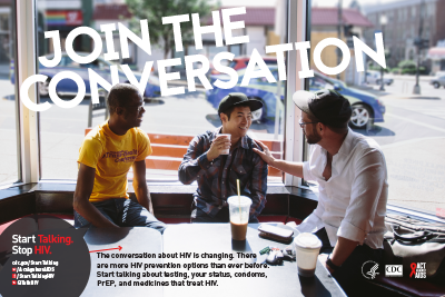 poster thumbnail - Join the Conversation, men in a cafe