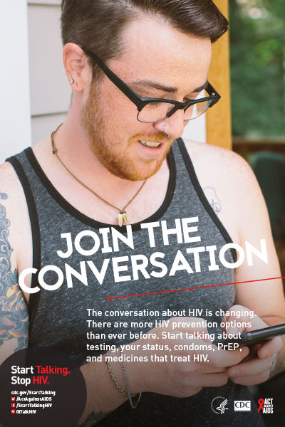 poster thumbnail - Join the Conversation - man texting