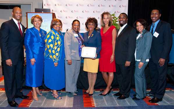 AAALI Co-Chairs and members with Rep. Maxine Waters