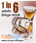 1 in 6 adults binge drink