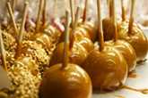	Tray of caramel apples - some with nuts and some without
