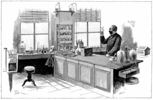 Bacteriologist Robert Koch in his laboratory