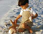 boy playing on a beach