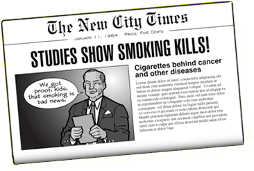 Newspaper: Studies show Smoking kills
