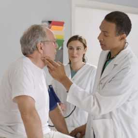 doctors examining a patient