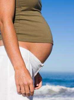 pregnant woman's stomach