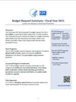 FY 2015 Budget Request Summary and Detail Table