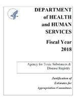 Fiscal Year 2018 Agency for Toxic Substances and Disease Registry