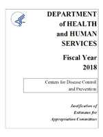 Fiscal Year 2018 CDC Congressional Justification