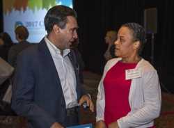 Featured speaker Sanjeev Arora with Lisa Richardson, CDC