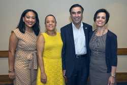 Jameka Blackon and Lisa Richardson, CDC, featured speaker Sanjeev Arora, and Elizabeth Rohan, CDC