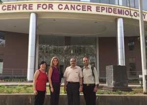 Left to right: Dr. Stephanie Vachirasudlekha, CDC; Dr. Hilda Razzaghi, CDC; Dr. Rajesh Dikshit, India; Dr. Harish Shukla, India.