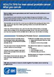 Health tips for men about prostate cancer: What you can do