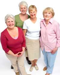 Un grupo de mujeres de edad mediana