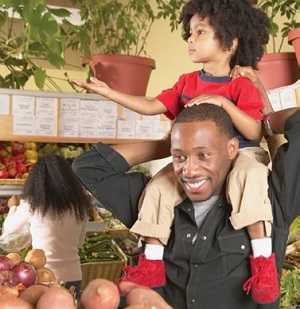 image of a family at a supermarket