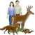image of a man, woman, deer, cat