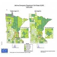 Asthma Emergency Department Visit Rates - Rates/10,000, 2005-2008