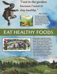 Image of eat healthy foods backdrop panel