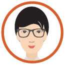 woman with glasses clipart