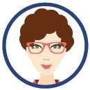 smiling woman with glasses clipart