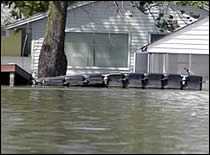 	Photo of flooded neighborhood.