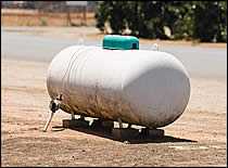 Large Stationary Liquid Propane Storage Tank
