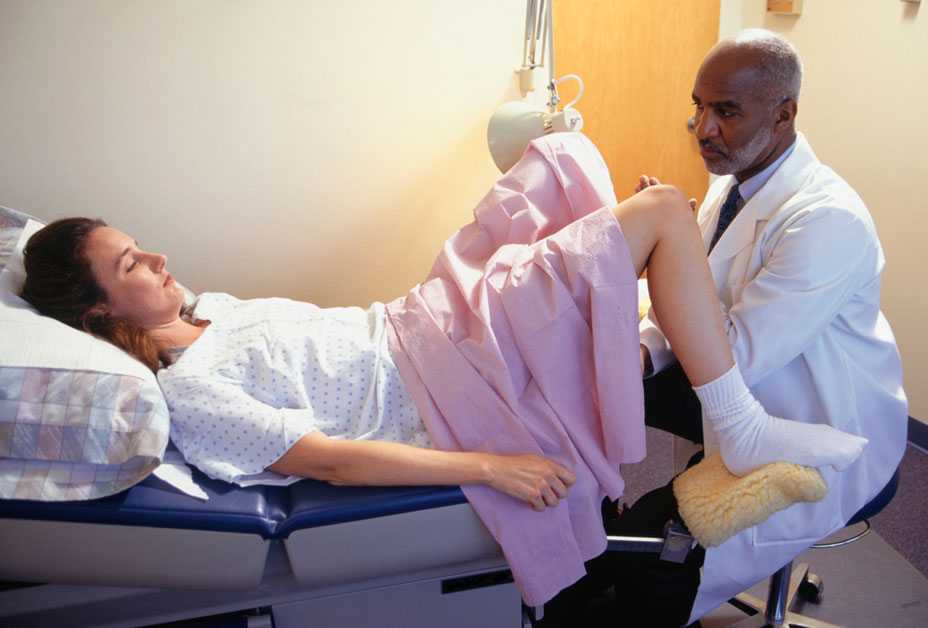 Woman with gynecologist