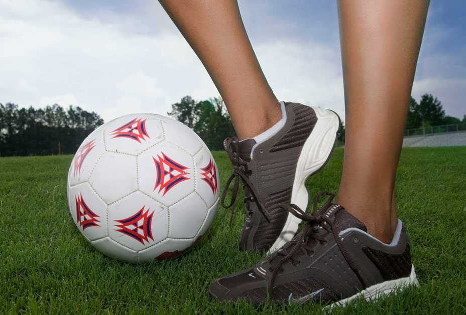 Soccerball and shoes
