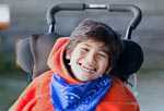 Boy with cerebral palsy