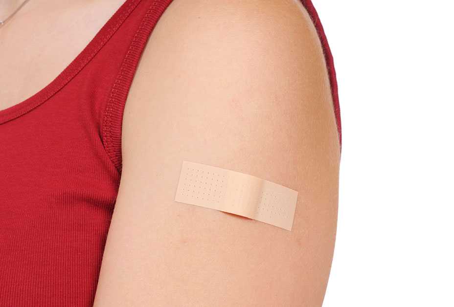 Band-Aid on arm