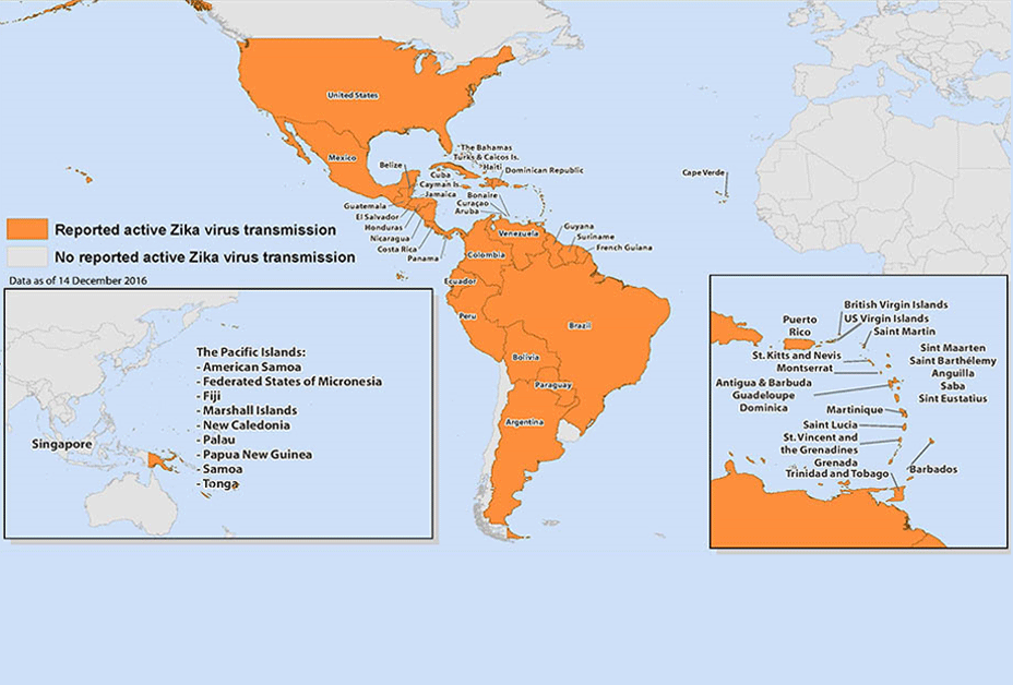 Geographic Distribution of Zika