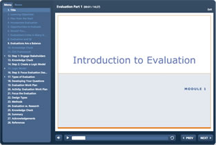 Introduction to Evaluation screenshot