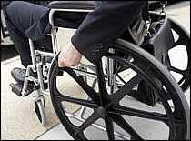 Photo of wheel chair user.