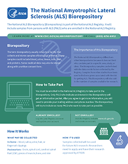 Infographic about the ALS Biorepository