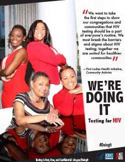 Poster: We're doing it - testing for HIV