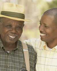 Photo: Middle-aged man with senior father