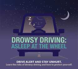 Infographic - Drowsy Driving: Asleep at the Wheel.