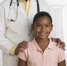 Girl with doctor