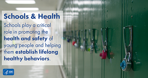 Schools and health - Schools play a critical role in promoting the health and safety of young people and helping them establish lifelong healthy behaviors.