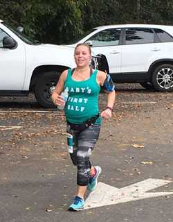 Amanda running half marathon