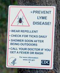 Photo of Sign: Prevent lyme disease tips