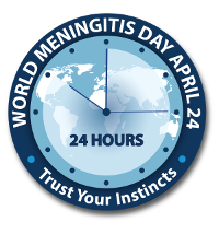 Logo: World Meningitis Day is April 24