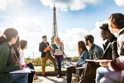 College students in Paris